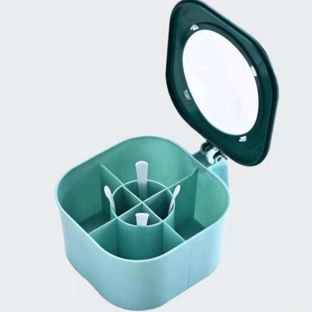 Leak-proof Multi Compartment Spice Box Push-type Seasoning Storage Box Condiment Container  Picnic