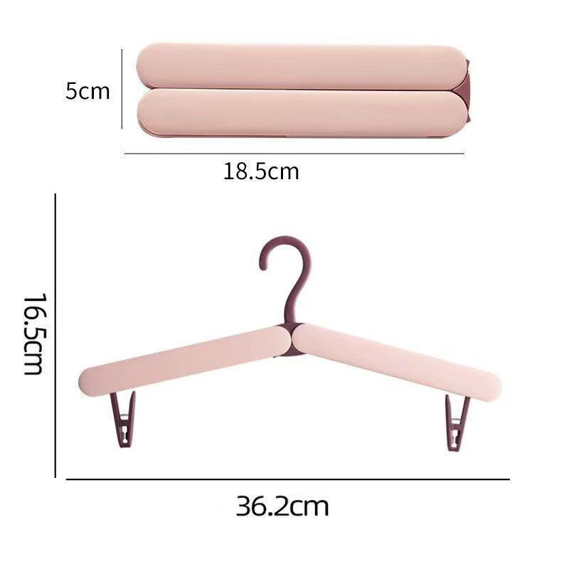 Travel Folding Clothes Hanger - Portable Clothes Drying Tool - Clothes Drying Stand - Multi-functional Student Clothes Holder - Underwear Clips