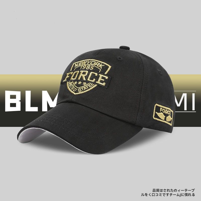 

Hat Men s Tall Crown New Baseball Cap Summer Thin Sun Hat Spring and Autumn Fashion Fashion Peaked Cap Women s Ins Fashion Black Gold Label Adjustable free size