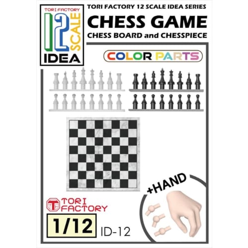 Tori Factory 1/12 IDEA Series Figure Chess Game Set with Resin Spare Hands, Resin Kit ID-12, Molded In Color