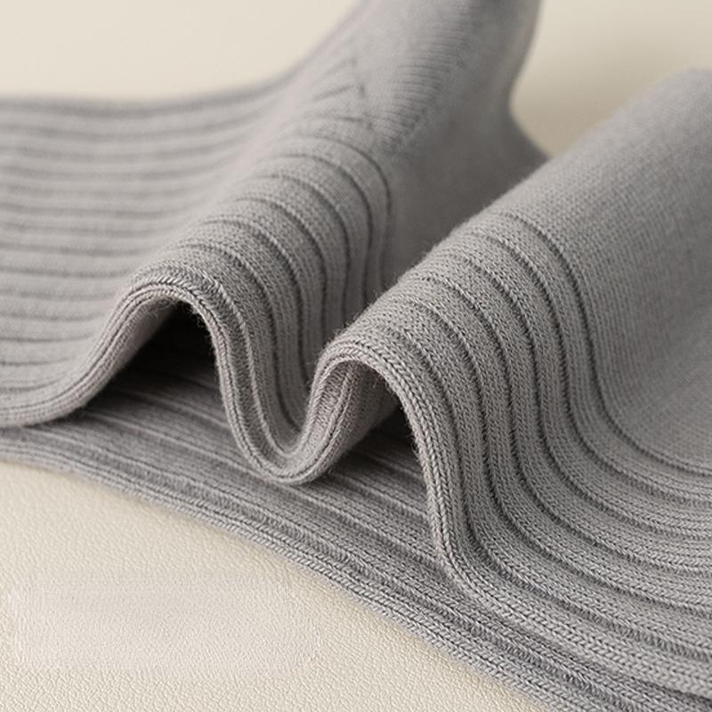 Men's and Women's Pure Cotton Socks Solid Color Medium Tube Socks Autumn and Winter