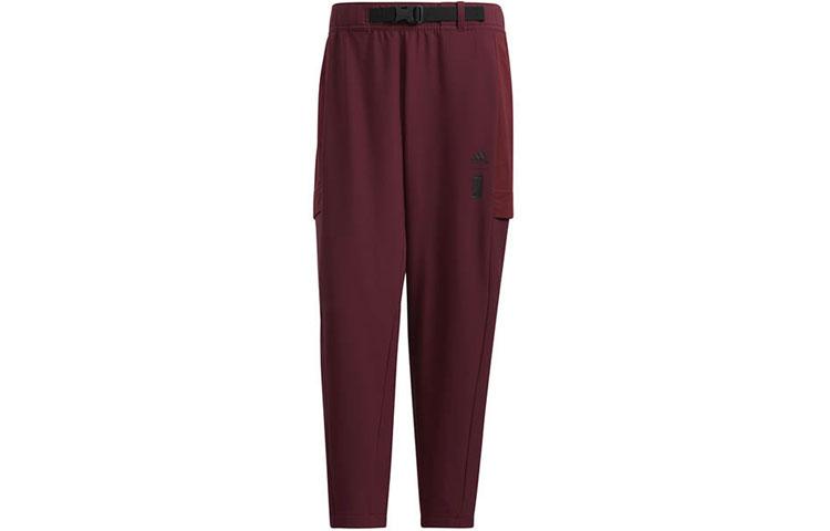 Adidas Wuji Series Casual Pants Men s Dark Red Moderate Tapered Pants HE5130 S