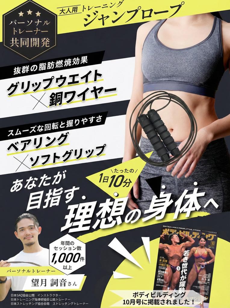 By Japan SAQ Certified Solid Core 320g Adult Jump Rope Minutes a Day Burns the Same Amount of Fat As 60 Minutes of Fitness Training Rope for and Dirt