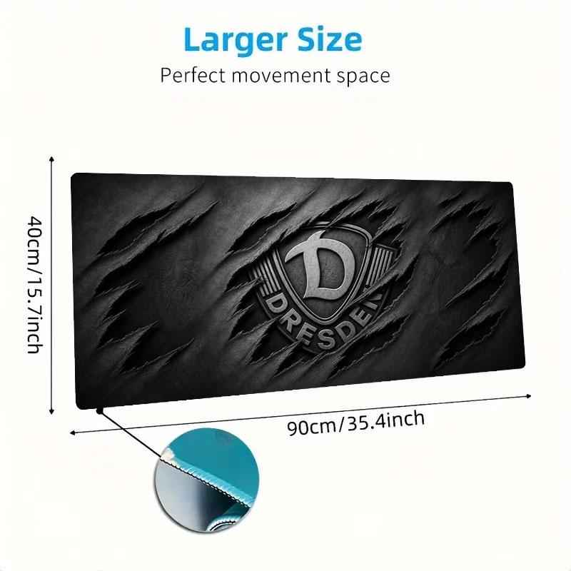 Dynamo Dresden Large Size Mouse Pad Large Gaming Table Cushion Non-slip Laptop Tablet Big Mousepad XXL Mat Mini PC Playmat With Lock edge