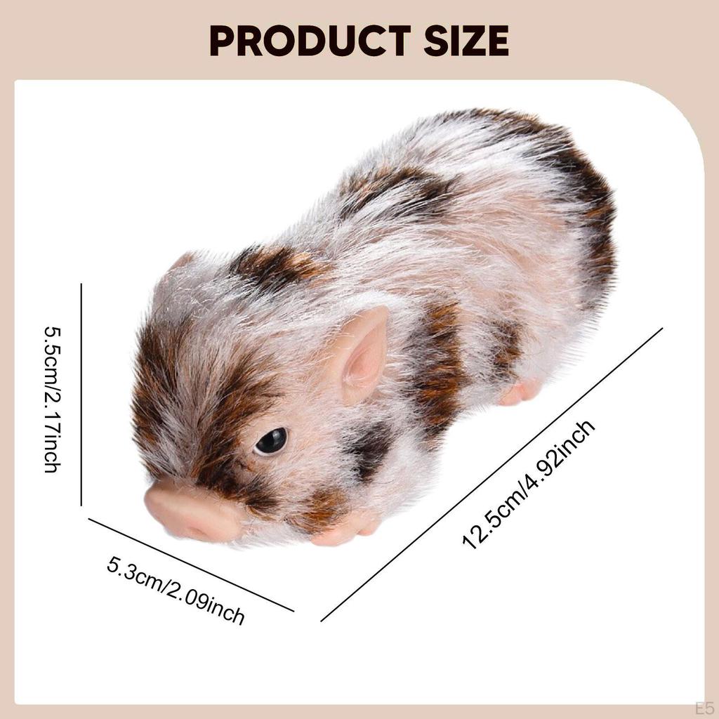 Silicone Pig Mini Doll Soft Decor Cute Photography Prop Interactive Educational Tool