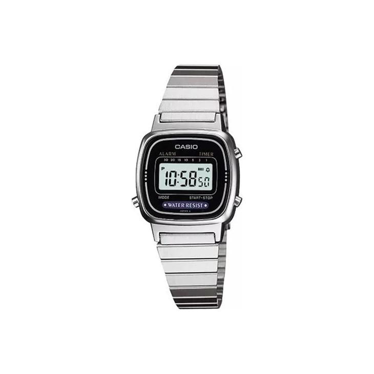 CASIO Women s YOUTH Black Watch LA670WA-1D LA670WA-1D Silver Strap