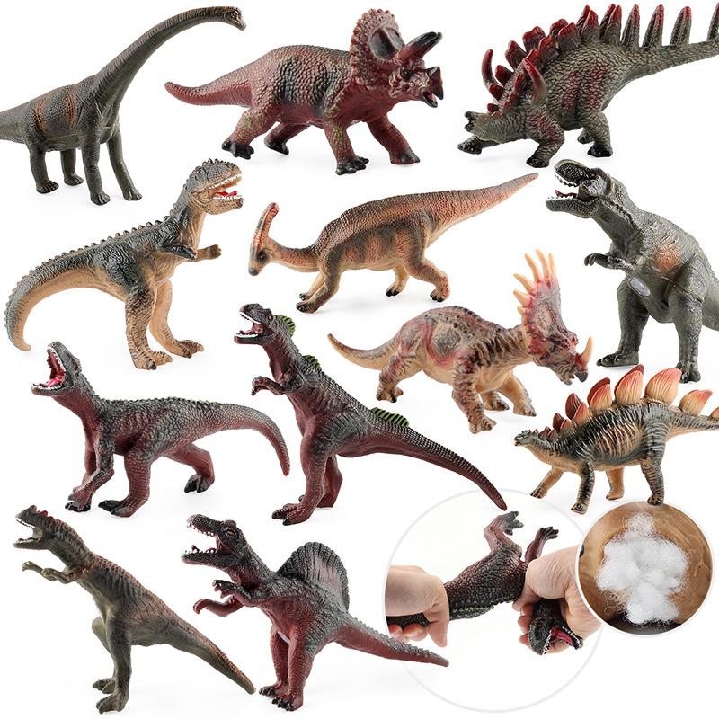Xd-5 Small Dinosaur Model Toy, Cotton-Filled Dinosaur Soft Rubber Balong Model Ornament, A Variety Of Options Are Available.