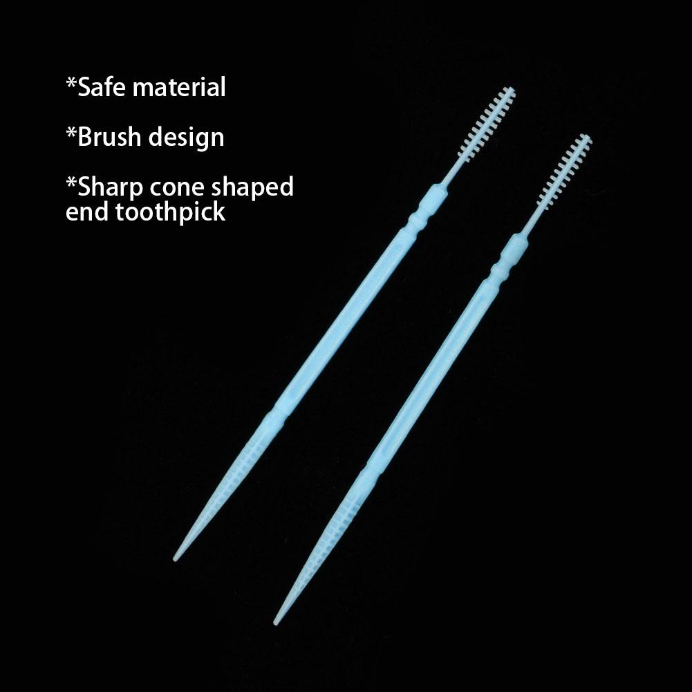 1100pcs Box Double Head Teeth Cleaning Toothpick Oral Care Floss Pick Toothpick (Blue)
