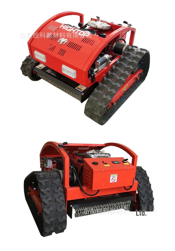 Four-Stroke Gas-Powered Remote-Control Tracked Lawnmower for Orchards and Slopes