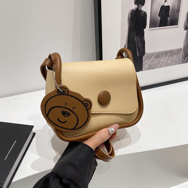 Retro small bag women's new trendy fashion texture shoulder bag high sense contrasting color versatile messenger small square bag