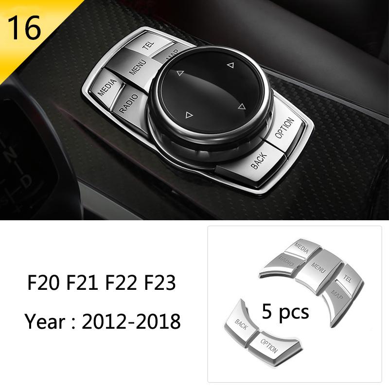 For BMW 1 2 Series F20 F21 F22 F23 Carbon fiber Car Control CD Panel Cover Trim Air conditioning Outlet Frame Decoration Sticker LNYCP1