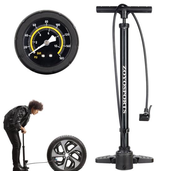 

Велосипедный насос с цифровым манометром, 230PSI, из алюминиевого сплава высокого давления, портативный, универсальный, дорожный, для горного велосипеда, для накачивания шин, напольный воздушный насос