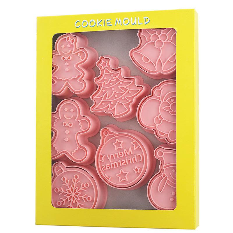 Christmas Cookie Mold Set Creative Baking Tools Holiday Biscuit Cutter Sugar Cookie Shaper DIY Kitchen Accessories for Baking