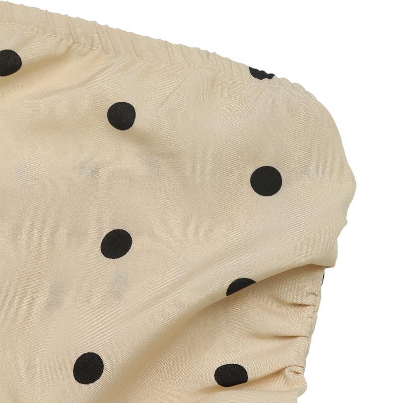 VEZFAA Women's Fashion Casual Summer Spring Polka Dot Print Sleeveless Blouses & Shirts