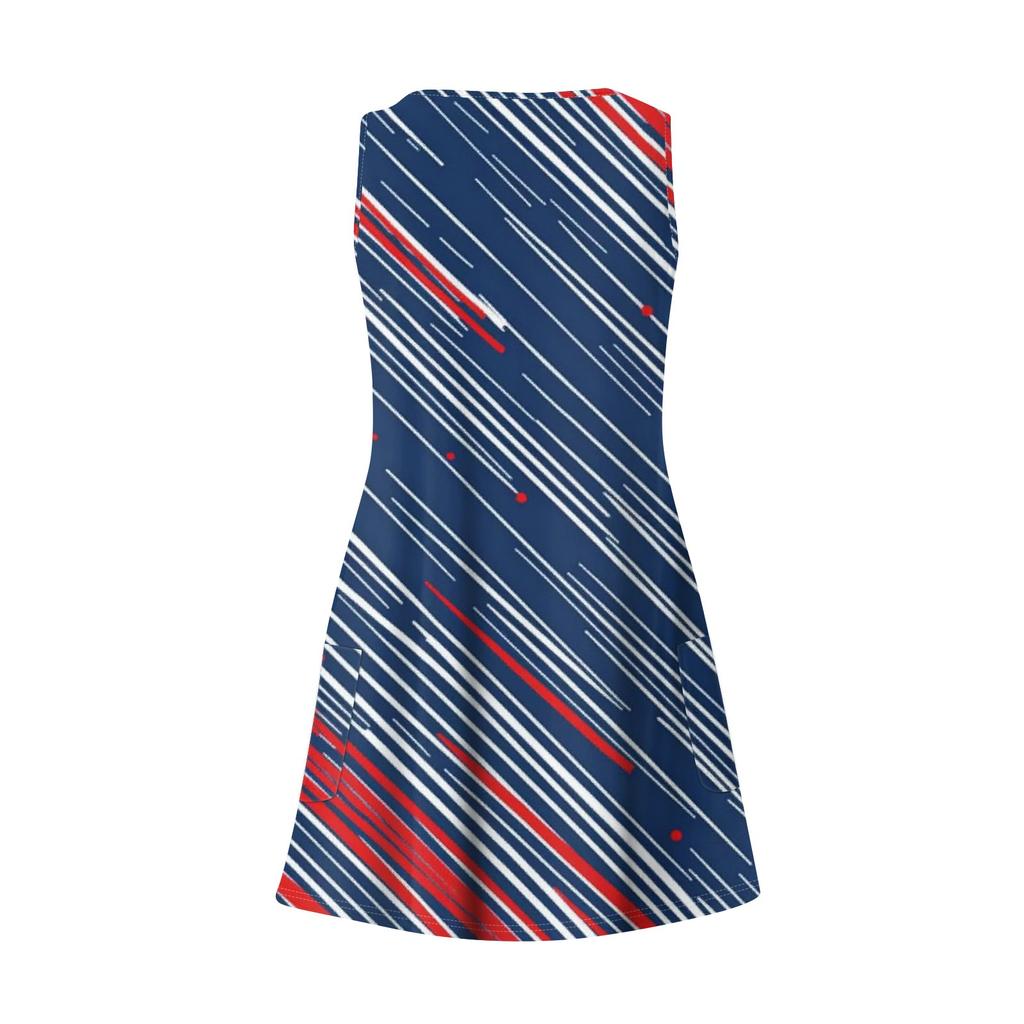 Lässiges Sommerkleid für Damen mit Taschen, Sommer-Boho-Strandkleid, Blumenblusen für Damen, T-Shirts, Kleid mit V-Ausschnitt, lockere Tank-Kleider