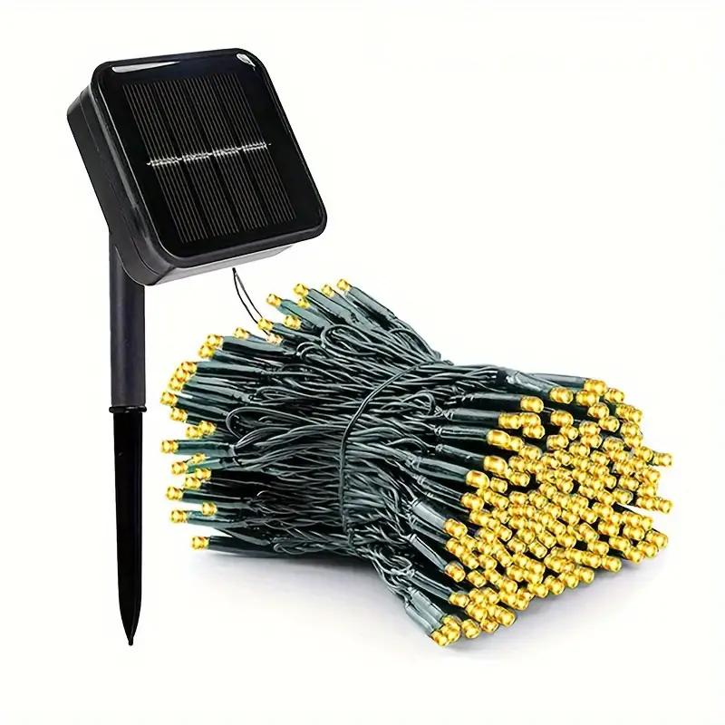 

Solar Christmas Lights Solar Powered String Lights Outdoor Waterproof with 8 Modes Christmas Tree Lights for Garden Wedding 837 5m 20 led теплим білим кольором