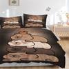 3-teiliges Capybara Bettwäsche-Set, Weiche Bequeme Bettbezug, Gästezimmer (1 * Bettbezug + 2 * Kissenbezug, ohne Kern) yy251104121