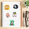 46PCS Cartoon Cute Skeleton Graffiti Sticker Luggage Pen Guitar Notebook Characters Guitar Waterproof Halloween Sticker Hot Item