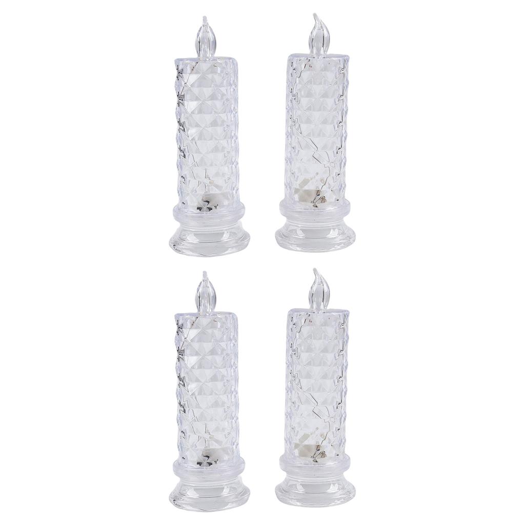 LED Crystal Table Lamp Decorative Flameless Electric Candles Crystal Candles LED Light for Bedroom Party Christmas Decor