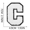 White 7Cm English Letter Embroidery Cloth Sticker Computer Embroidery Label Clothing Accessories Decorative Embroidery Sticker Ironing Stamp