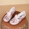 Spring new cloth shoes women's embroidered shoes women's one-pedal flat shoes versatile casual shoes breathable single shoes