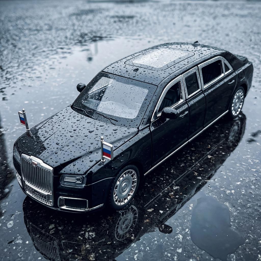 1:24 Aurus Motors Aurus Senat Russland Limousine Legierung Metall Druckguss Modellauto Schreibtisch Display Sammlerstücke Ornamente Feiertagsgeschenke