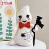 Halloween Ghost Pumpkin Plush Toy With Soft Short Hair For Holiday Decorations And Kids