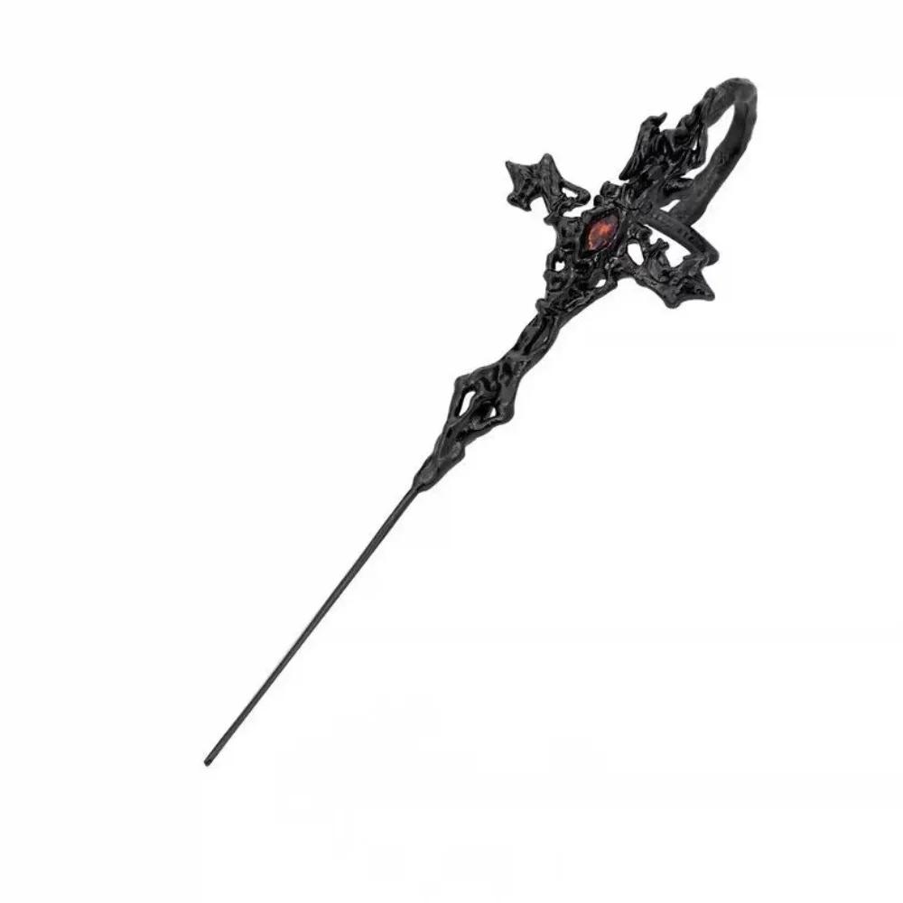 Gothic Charming Ear Delicate Moon Ear Hook Piercing Crow Cross Earring Hooks for Women Wedding Jewelry Accessories