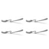 ABJI-4X Cute Curved Spoon Teaspoon Unique Condiment Drink Hanging Tea Coffee Dessert Stainless Steel Drink Tableware
