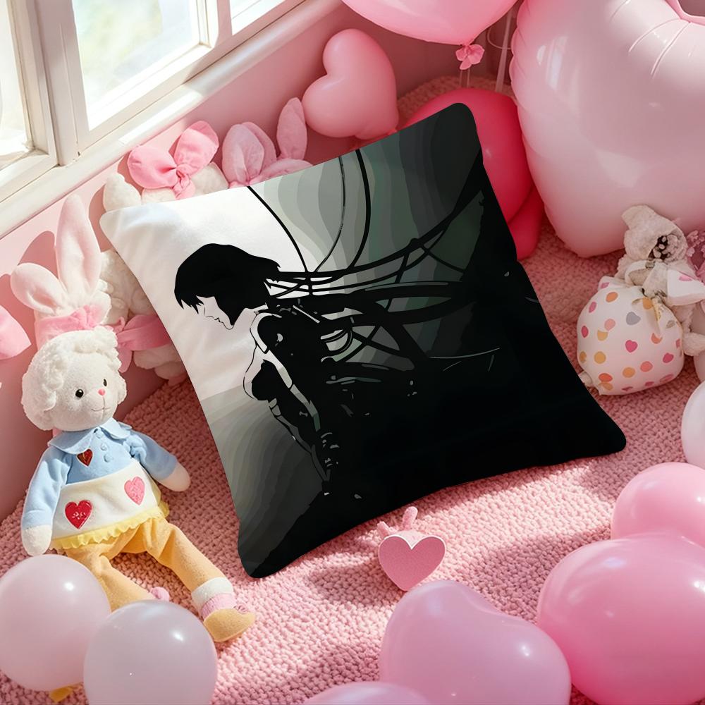 G-Ghost in the Shell Anime Cushion Cover Pattern Printed Pillowcase for Living Room Sofa Cushion Cover & Bedroom Decor