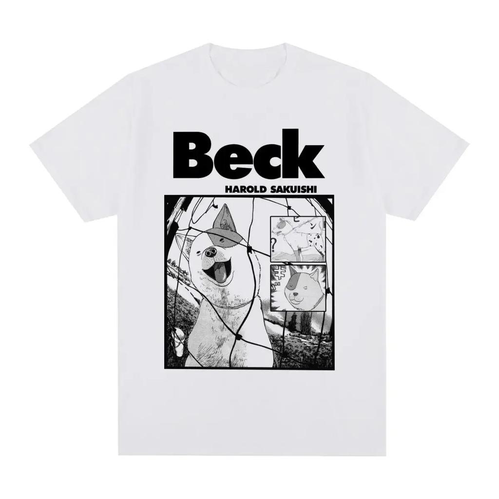 New Tee Tshirt Tops Beck Vintage printing Hot Sale 2024 Mongolian Chop Squad Anime Print Art Cotton Men T shirt oversized style