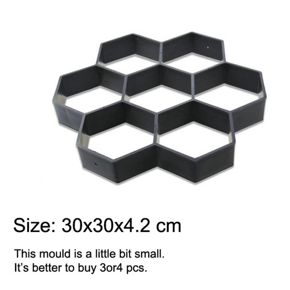 7 Grid Reusable Stone Road Concrete Molds Home Garden Walk Pavement Cement Mould for Home Garden Paving