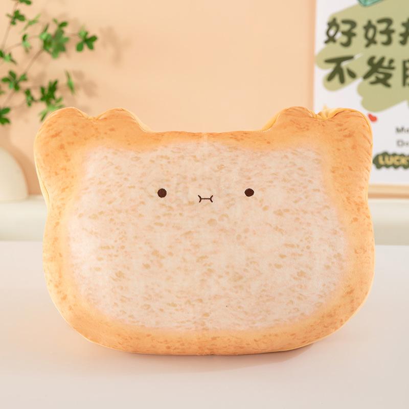 Cute Bread Throw Pillow Cute Toast Bear Cat Doll Furniture Cushion Plush Toy Gift