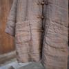 Johnature Dames Vintage Winter O-hals Lange Mouwen Jassen Knopen Patchwork Zakken Chinese Stijl Dames Jassen