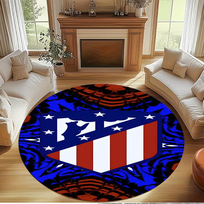 football club Print Round Rug, Washable Floor Carpet, For Entryway Dorm Laundry Room Office Study, Home Decor Birthday Christmas Gift