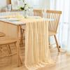 Vintage Gauze Tablecloth Seersucker Cheesecloth Table Setting Wedding Decoration  Dinning Decor
