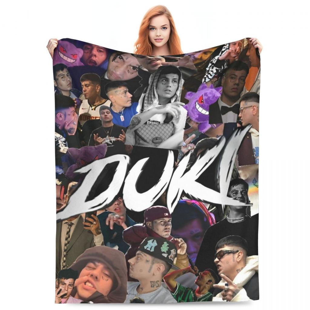 Duki Fleece Throw Blanket Reggaeton Latin Trap Pop Rap Blanket for Bedding Office Lightweight Bedspread