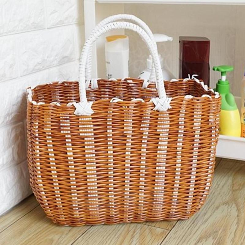 Large Hand-Woven Multi-Purpose Basket Ideal for Vegetables Fruits Shopping Picnics or Bath Storage 1960₽