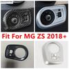 Front Head Lights Lamps Switch Button Control Panel Cover Trim Matte / Carbon Fiber Accessories Interior For MG ZS 2018 -