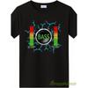 Men'S Sound Activated Light Up T-Shirt with Bass Graphic - Music Party Shirt, Heavyweight 220Gsm Tee for Djs, Clubs, Concerts - Machine Washable