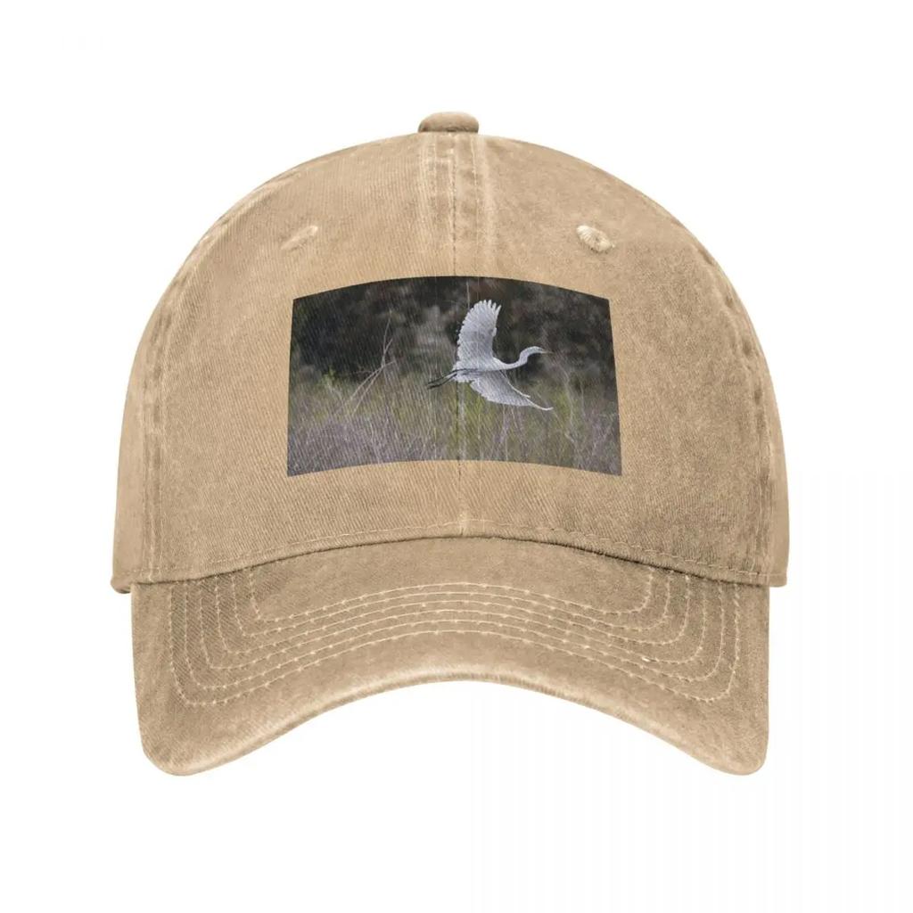The Graceful Egret Baseball Cap F Kids Hat Golf Wear Mountaineering Golf Wear Unisex Womens