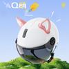 2pcs Adorable Cat & Bear Ears Helmet Stickers - Durable ABS, Perfect for Motorcycles, Electric Bikes & Car Decor, Cute Helmet Accessories