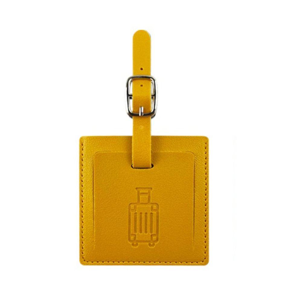 Square Shape Baggage Name Tags Colorful Airplane Suitcase Tag Soft PU Luggage Tag  Holiday