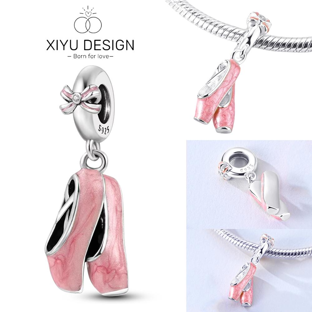 

Elegant Dance Shoe Pendant Copper Good Sisters Charms Pendant Fit For The Brand S Diy Bracelet Women Jewelry Gifts чорний