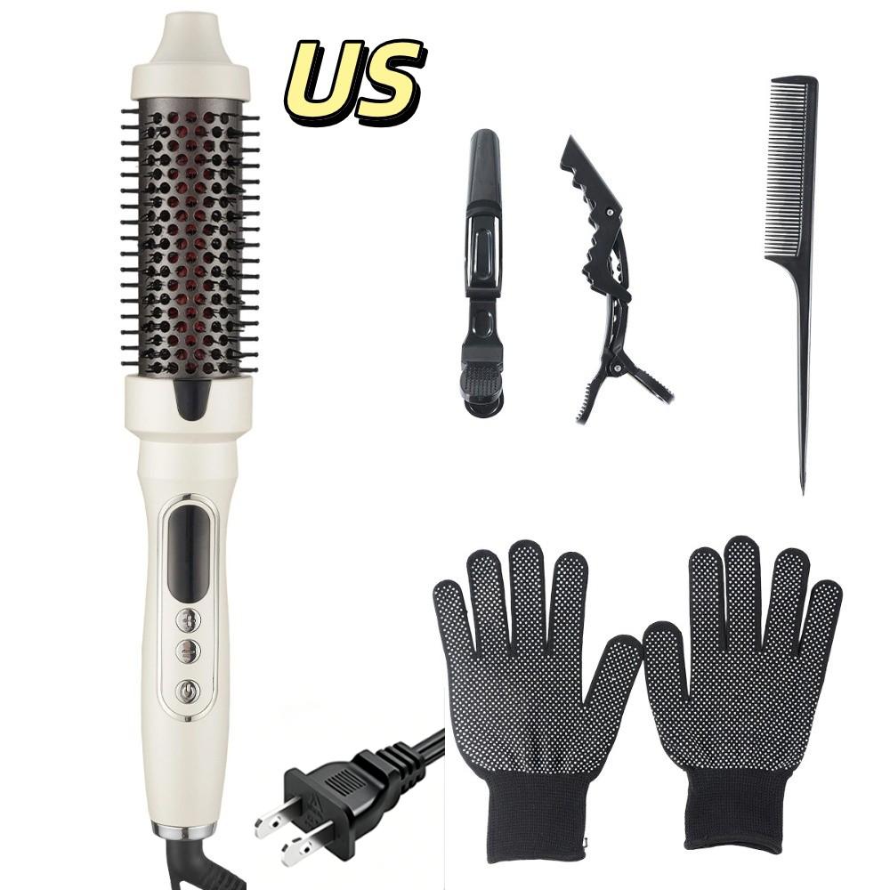 2 In 1 Curling And Straightening Hair Brush Curling Hair Styling Brush Hair Styling Comb Home Use