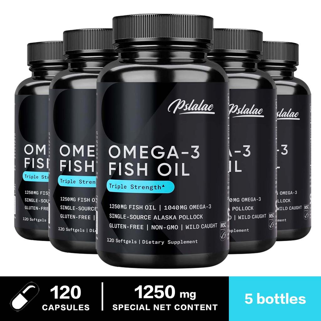 Pslalae - Omega-3 Fish Oil Capsules - Heart, Brain, and Joint Health