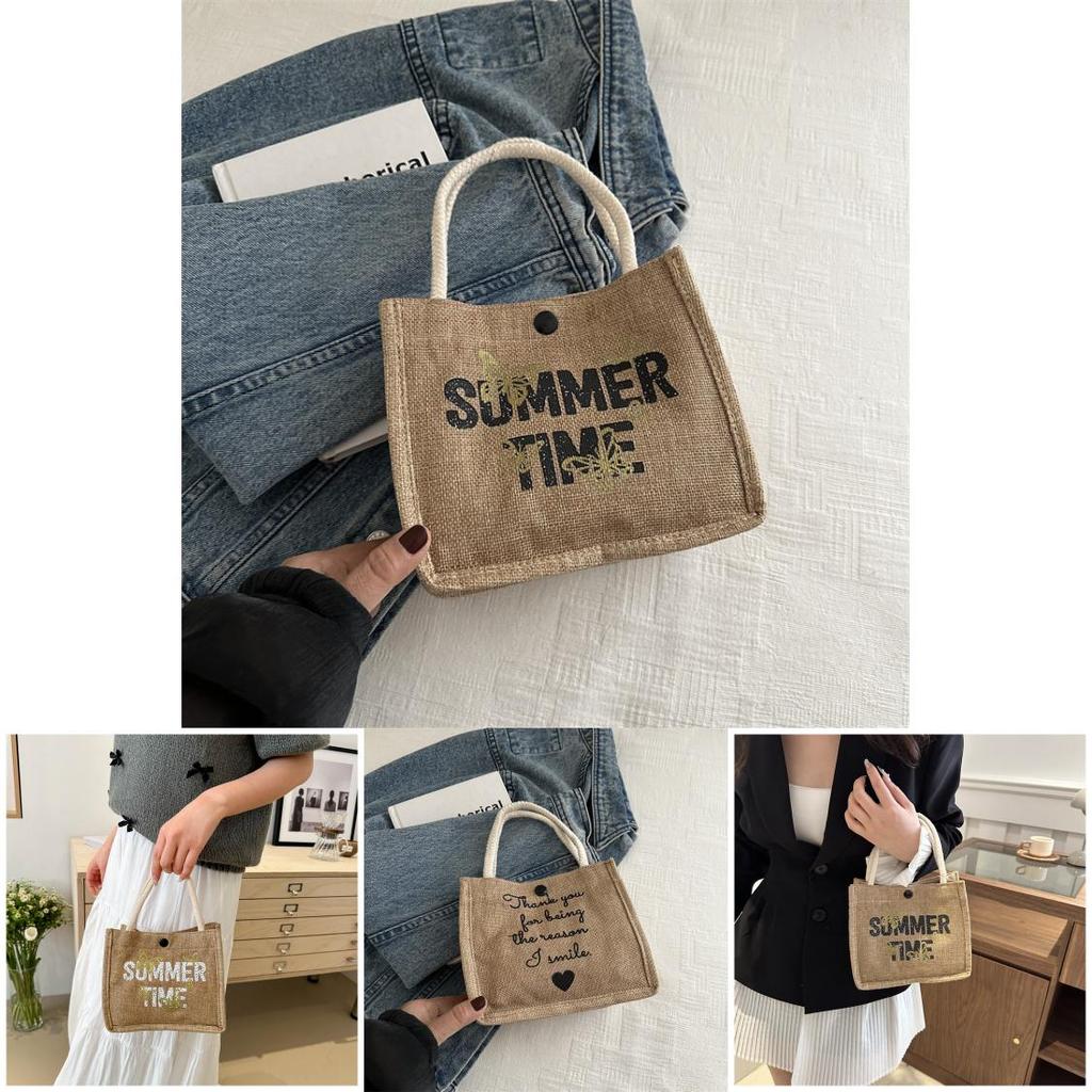 2024 New Canvas Small Bag Women's Tote Bag Street Fashion Commuter Casual Handbag