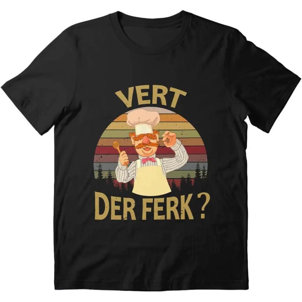 

Unisex Shirts Vert Birthday Der Cotton Ferk Friends Cook Tee Swedish Sleeve Chef Funny Saying T-Shirt Gift XXXXXL чорний
