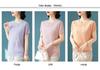 Damen Eisseide Strick-T-Shirt, Kurzarm, Sommerstil für Alter 40-50