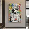 Street Style Graffiti Little Boy Child Loves Life Canvas Poster Print Modern Pop Art Painting and Picture for Home Bedroom Living Room Decoration